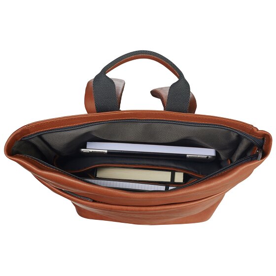 Leonhard Heyden Hamburg Plecak skórzany 46 cm Komora na laptopa