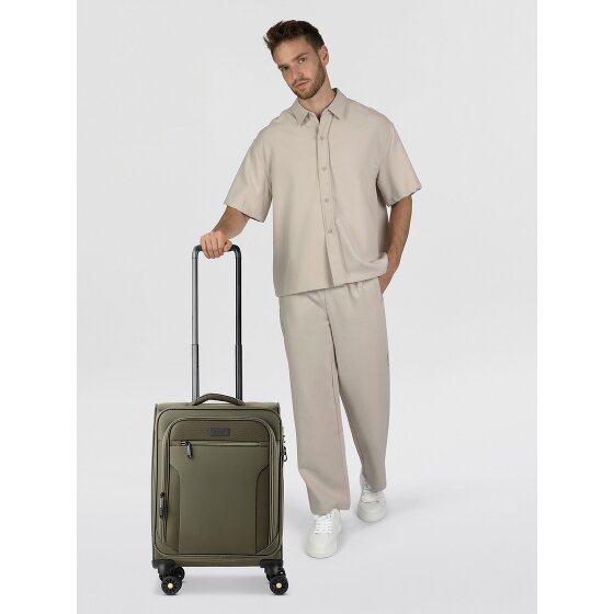 d&n Travel Line 9704 4 kółka Walizka kabinowy S 55 cm z plisą rozprężną