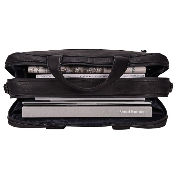 Leonhard Heyden Haga Teczka skórzana 40 cm Komora na laptopa