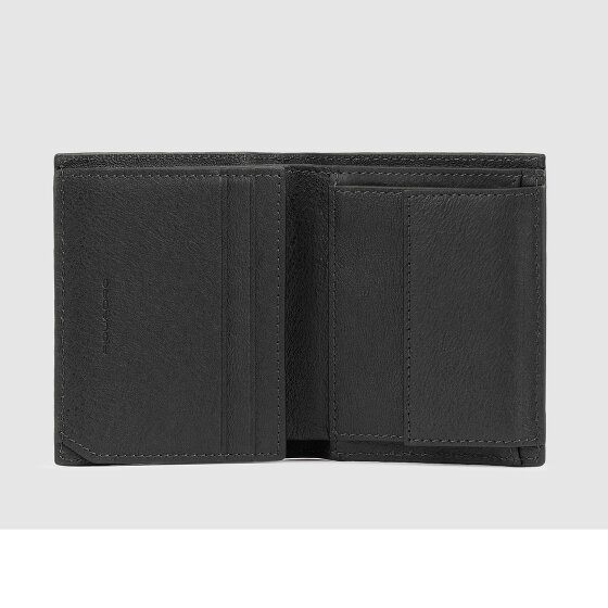Piquadro Black Square Portfel Ochrona RFID Skórzany 8.5 cm