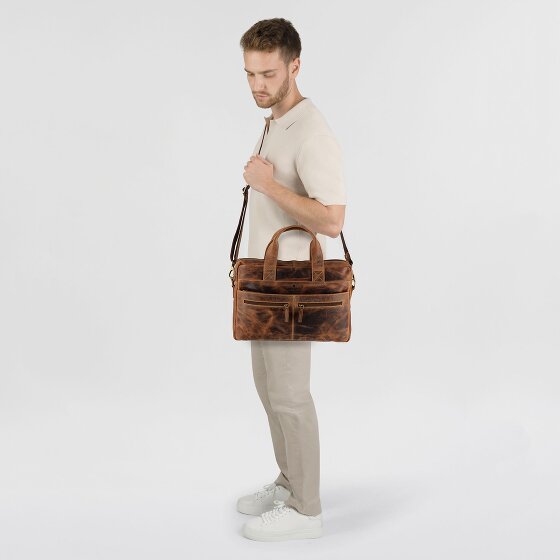 Greenburry Vintage Teczka Skórzany 38 cm Komora na laptopa