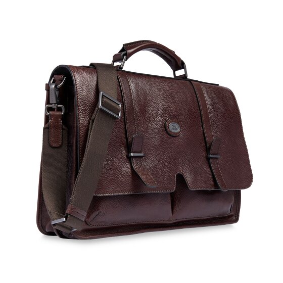 The Bridge Isaia Briefcase Messenger Skórzany 43 cm Komora na laptopa