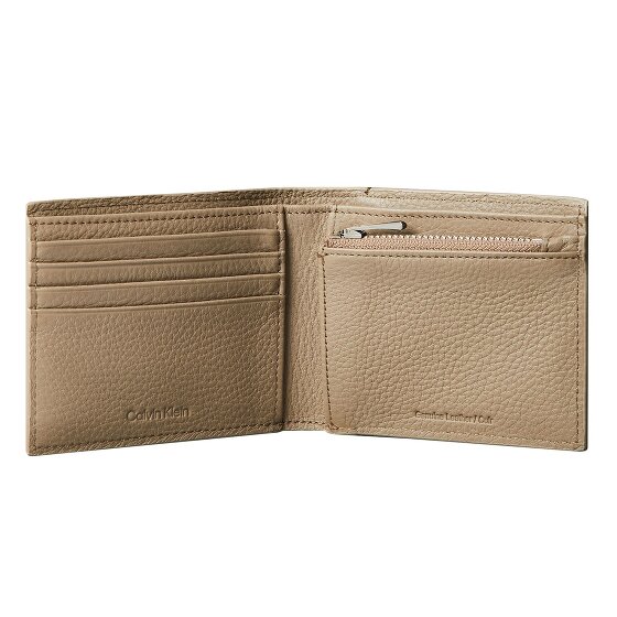 Calvin Klein CK Leather Portfel Ochrona RFID Skórzany 11 cm