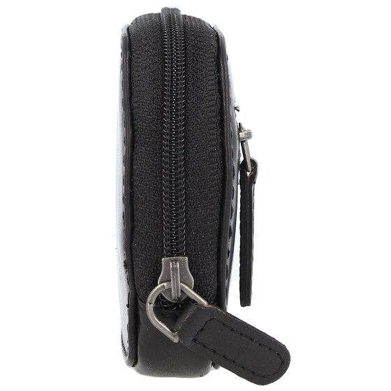 Greenburry Pure Black Portfel z kluczem Skórzany 12 cm
