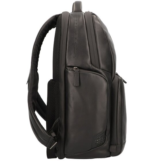 Piquadro Skórzany plecak miejski RFID z przegrodą na laptopa 44 cm