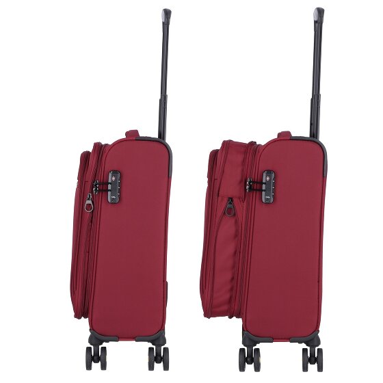 d&n Travel Line 9704 4 kółka Walizka kabinowy S 55 cm z plisą rozprężną