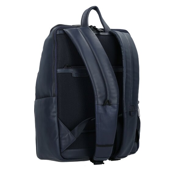 Piquadro Zaino Plecak Skóra 34 cm Komora na laptopa