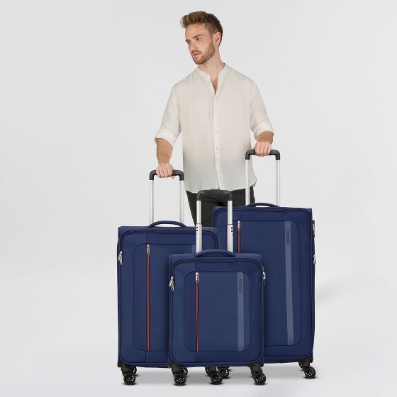American Tourister Blazing Ride 4 kółka Zestaw walizek 3-części z plisą rozprężną