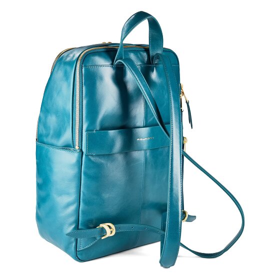 Piquadro Blue Square Plecak Ochrona RFID Skórzany 37 cm Komora na laptopa