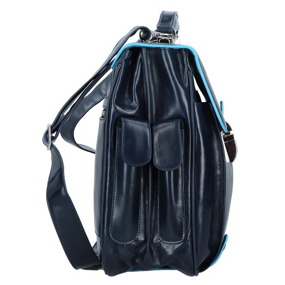 Piquadro Blue Square Briefcase Leather 43 cm Laptop Compartment