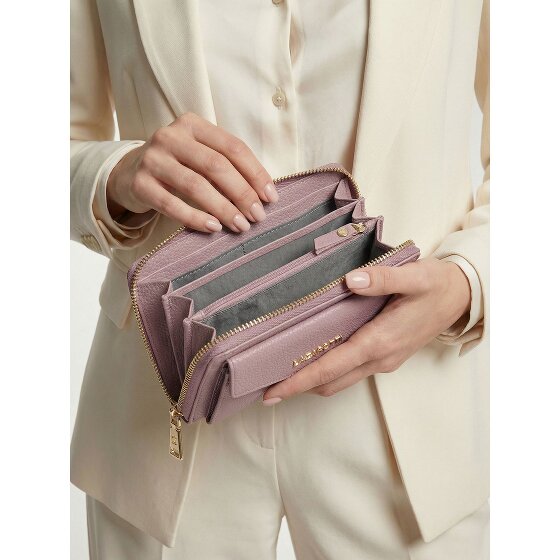 Lazarotti Portfel z skóry typu „zip-around” z Bolonii z Etui na telefon komórkowy, 19 cm