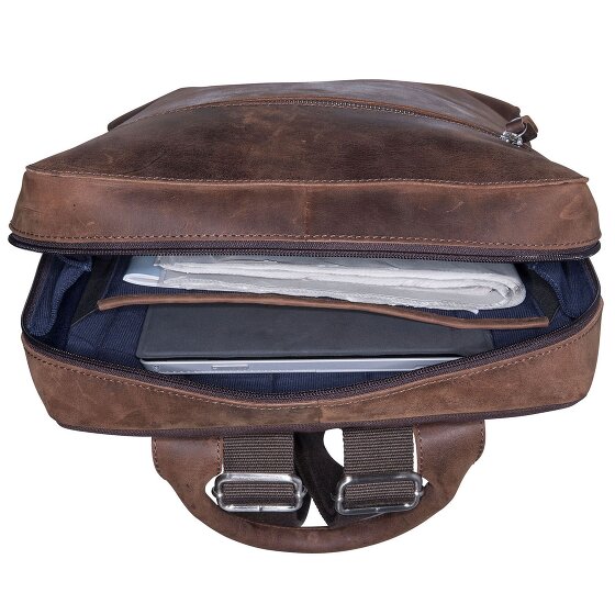 Leonhard Heyden Salisbury Plecak skórzany 37 cm Komora na laptopa