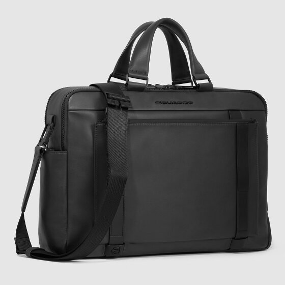 Piquadro David Teczka Skórzany 42 cm Komora na laptopa