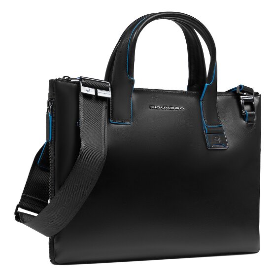 Piquadro Blue Square Shopper Bag Skórzany 38 cm Komora na laptopa z plisą rozprężną