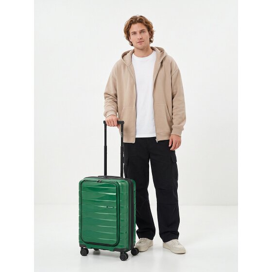 Bergpfeil Travel 4 kółka Walizka kabinowa 55 cm Komora na laptopa z funkcją poszerzenia