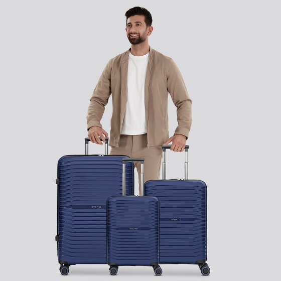 Stratic Shine 4 kółka Zestaw walizek 3-części z plisą rozprężną