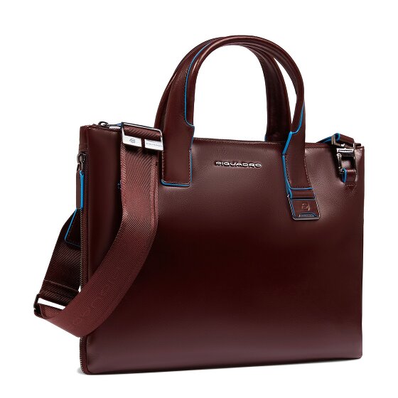 Piquadro Blue Square Shopper Bag Skórzany 38 cm Komora na laptopa z plisą rozprężną
