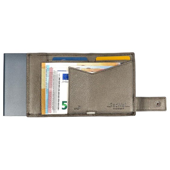 SecWal Portfel na karty kredytowe RFID skórzany 9,5 cm