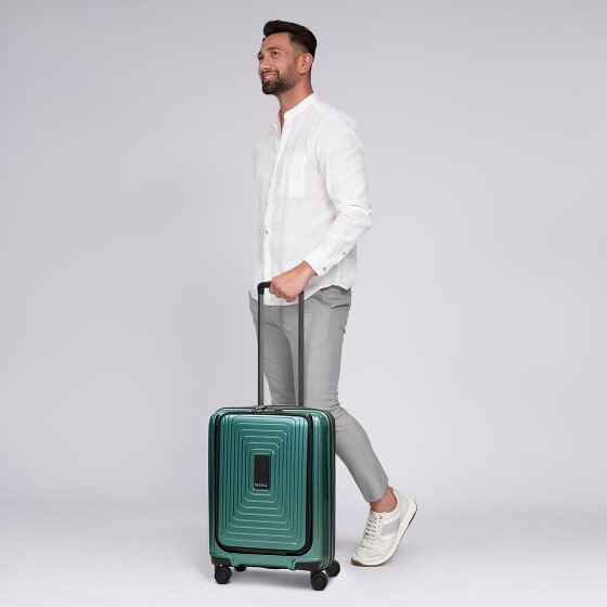 Redolz Essentials 14 4 kółka Walizka kabinowy S 55 cm Komora na laptopa z plisą rozprężną