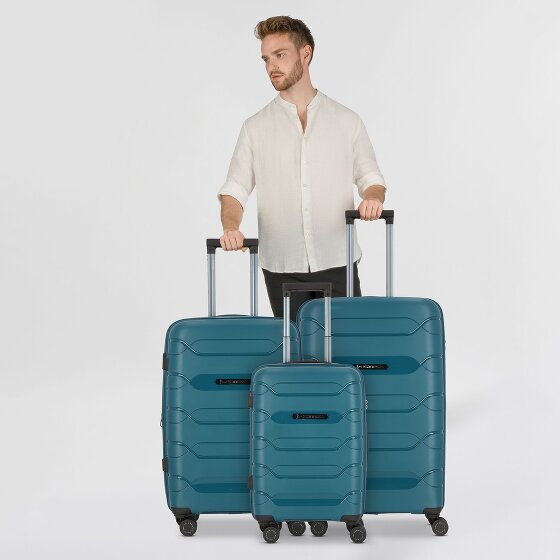 Polestream Strz by Asteroid 4 kółka Zestaw walizek 3-części z plisą rozprężną