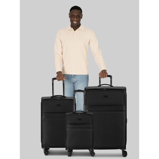 bugatti Valencia Soft 4 kółka Zestaw walizek 3-części z plisą rozprężną