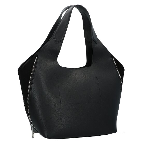 Karl Lagerfeld Hardware Shopper Bag Skórzany 34 cm z plisą rozprężną