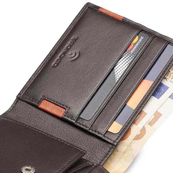 Roncato Monaco Portfel Ochrona RFID Skórzany 9 cm