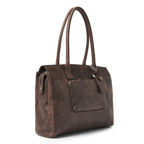 Castelijn & Beerens Skórzana torba na ramię Carisma RFID z przegrodą na laptopa 38 cm