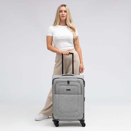 Redolz Essentials 12 MEDIUM – walizka na 4 kółkach, 67 cm, z funkcją poszerzenia kieszeni