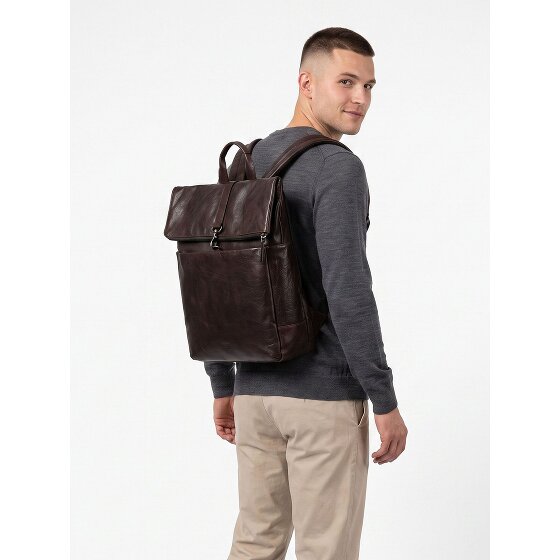 Jost Glasgow Plecak Ochrona RFID Skóra 42 cm Komora na laptopa