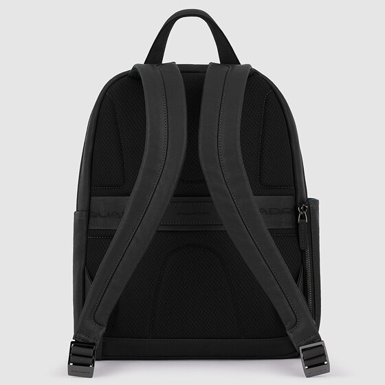 Piquadro Black Square Plecak Skórzany 36 cm Komora na laptopa