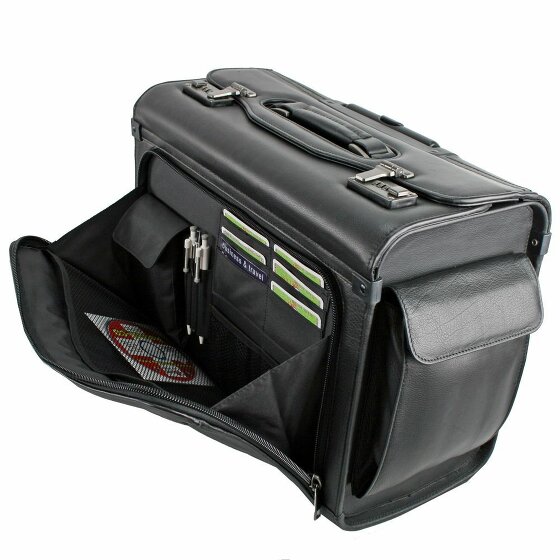d&n Business & Travel Pilot Case Trolley Leather 46 cm Laptop Compartment