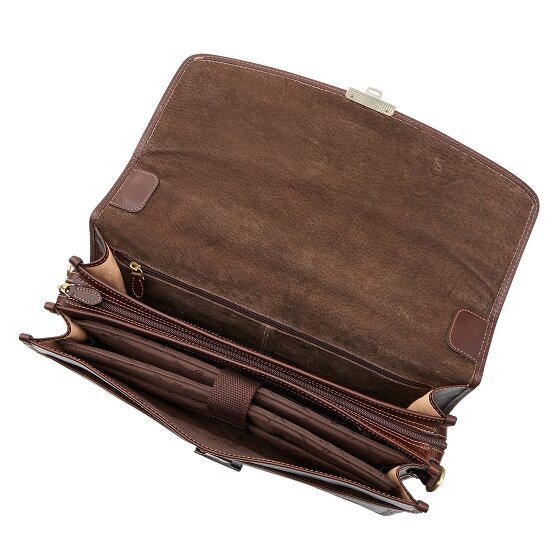 Castelijn & Beerens Skórzana aktówka Verona RFID z przegrodą na laptopa 41 cm