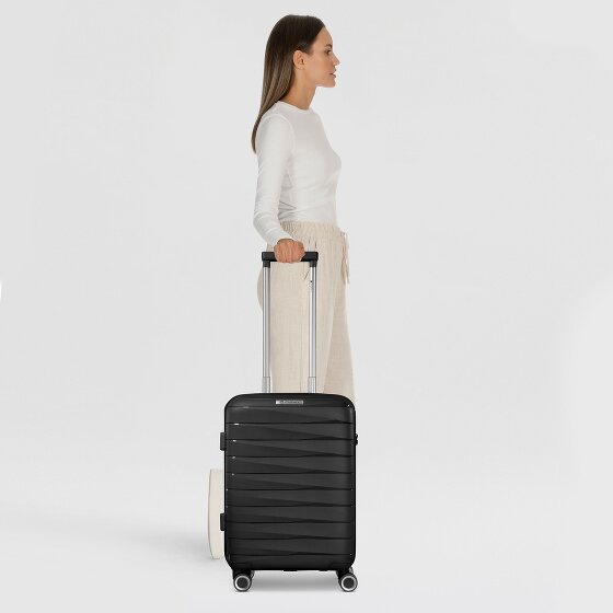 Franky London 4 kółka Walizka kabinowy S 55 cm z plisą rozprężną