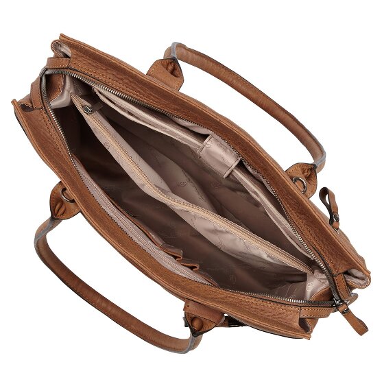 Castelijn & Beerens Skórzana torba na ramię Carisma RFID z przegrodą na laptopa 38 cm