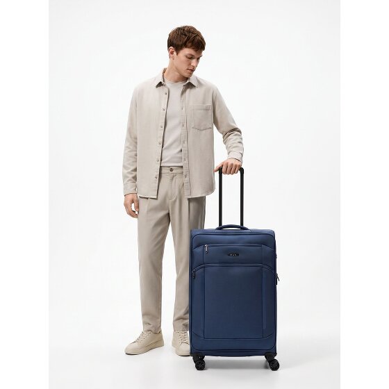 d&n Travel Line 9804 4 kółka Walizka L 78 cm z funkcją poszerzenia