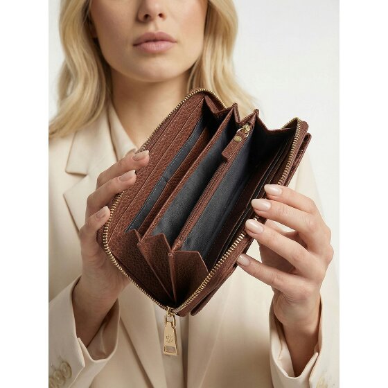 Lazarotti Skórzane etui na telefon komórkowy Bologna z zamkiem błyskawicznym 19 cm