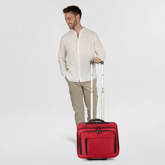 Dermata Wózek biznesowy na 2 kółkach 42 cm Przegroda na laptopa