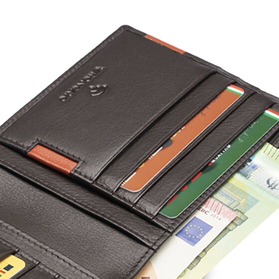 Roncato Monaco Portfel Ochrona RFID Skórzany 12 cm