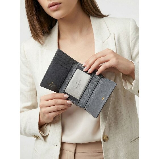 Lazarotti Skórzany portfel Bologna z zamkiem błyskawicznym 12 cm