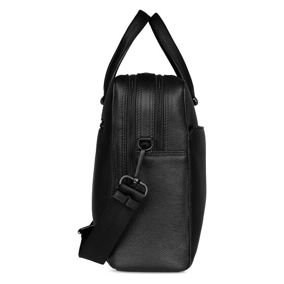 bugatti Black Teczka Skórzany 38 cm Komora na laptopa