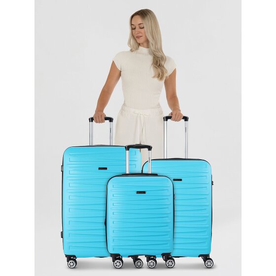 Benzi 5493 4 kółka Zestaw walizek 3-części z plisą rozprężną