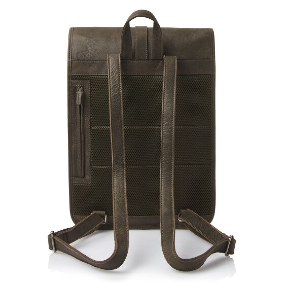 Castelijn & Beerens Skórzany plecak Carisma RFID z przegrodą na laptopa 41 cm