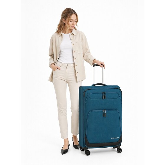 Travelite Kick Off 4 kółka Walizka L 78 cm z funkcją poszerzenia