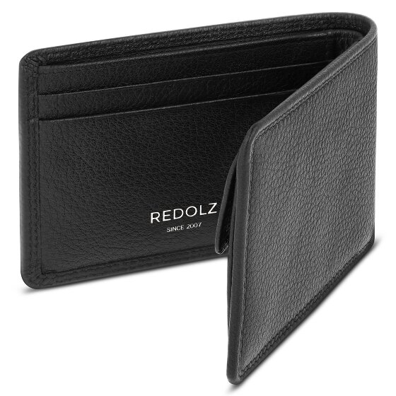 Redolz Leather Essentials QF – mały portfel skórzany z ochroną RFID, 10,5 cm