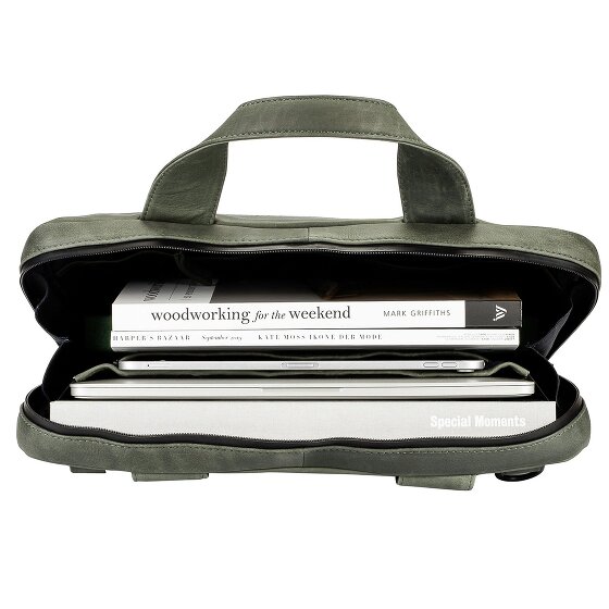 Leonhard Heyden Haga Teczka skórzana 38 cm Komora na laptopa