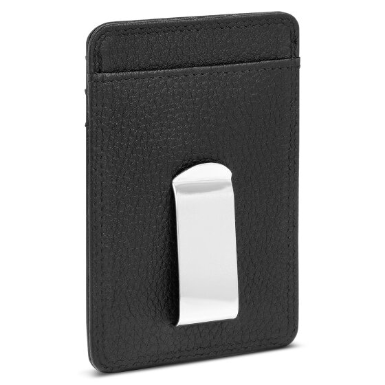 Redolz Skórzane etui na karty kredytowe Essentials RFID 7 cm z klipsem na pieniądze