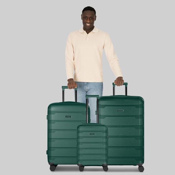 d&n South Dakota 4 kółka Zestaw walizek 3-części z plisą rozprężną