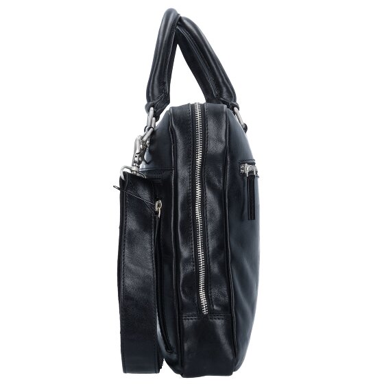 Leonhard Heyden Skórzana teczka Cambridge z przegrodą na laptopa 37 cm