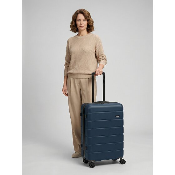 Saxoline Miami 4 kółka Walizka M 65 cm z plisą rozprężną